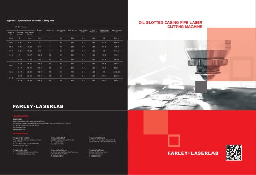 Farley Laserlab Oil Slotted Casing Pipe Laser Cutting Machine