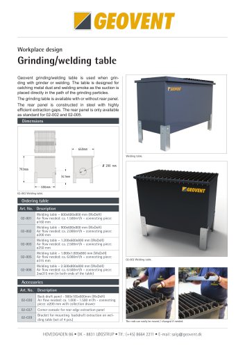 Grinding/Welding table