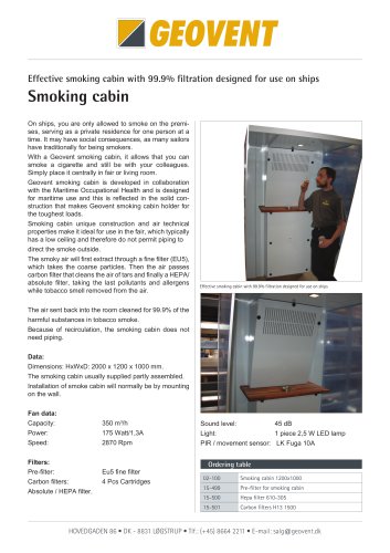 Smoking cabin