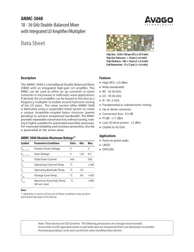 18 - 36 GHz Double-Balanced Mixer