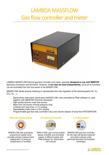 MASSFLOW gas flow controller - Leaflet