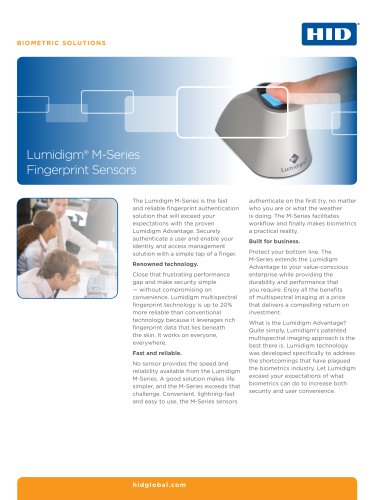 Lumidigm M-Series Fingerprint Sensors