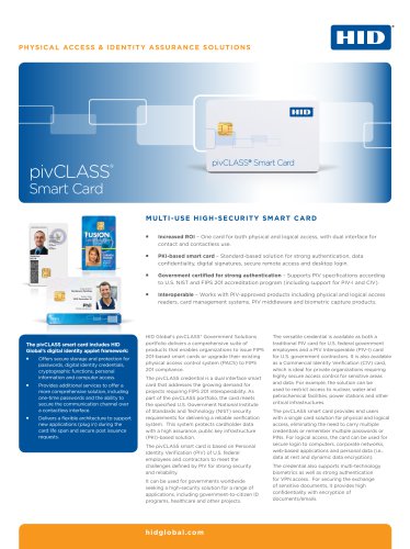 pivCLASS Smart Cards