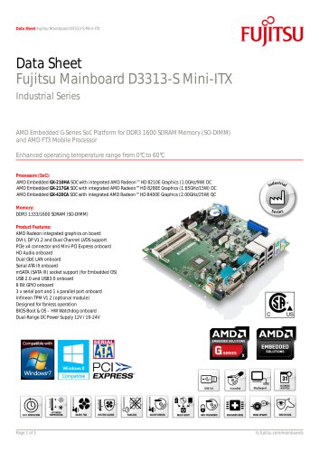 Fujitsu Mainboard D3313-S