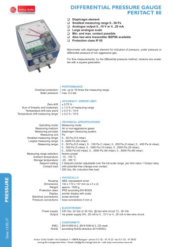 data sheet peritact 80