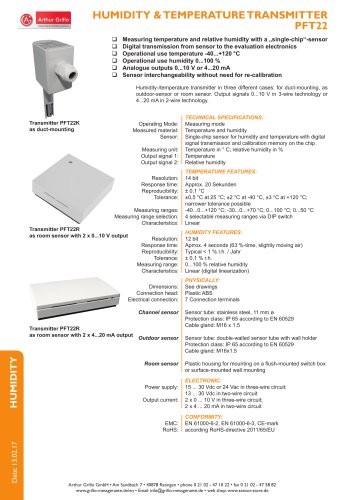 data sheet PFT22