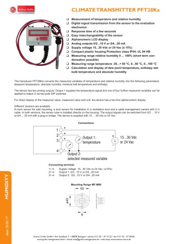 data sheet PFT28KA