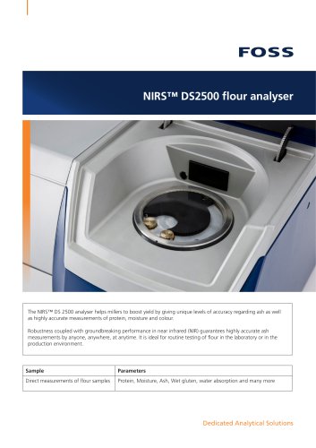 NIRS™ DS2500 Flour Analyser