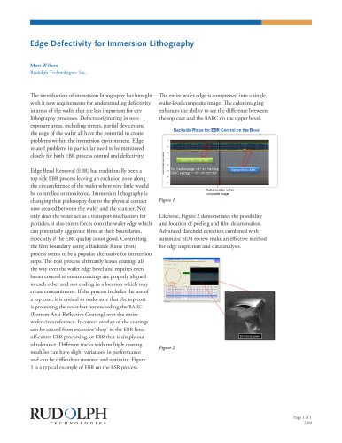 Edge Defectivity for Immersion Lithography