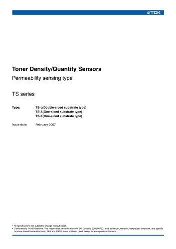 Permeability Sensing Type TS-L, TS-A, TS-K