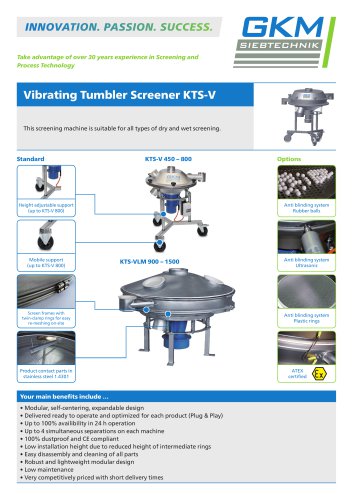 Vibrating Tumbler Screener KTS-V