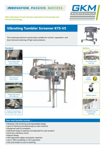 Vibrating Tumbler Screener KTS-VS