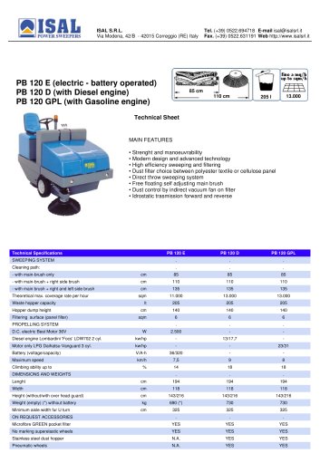  PB 120 -  PB 120 D -  PB 120 GPL