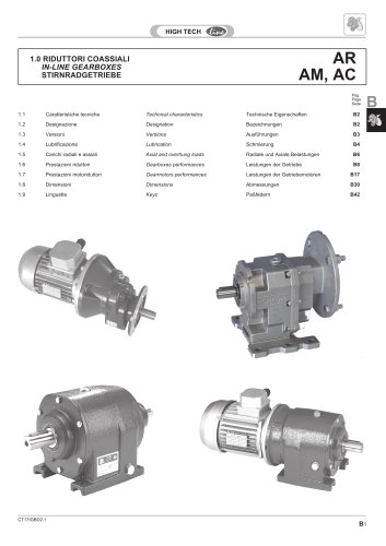 In-line gearboxes