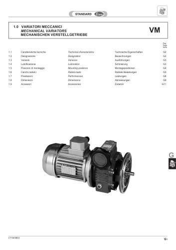 Mechanical variators