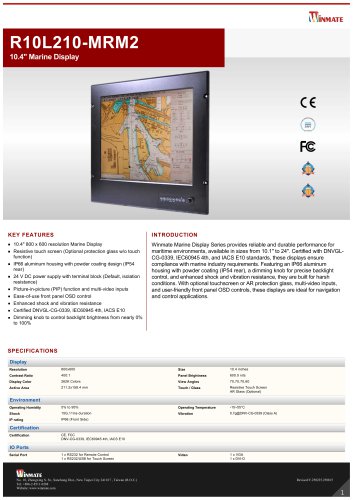 10.4" Marine Display R10L210-MRM2