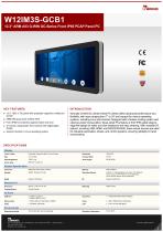 12.3" ARM A53 G-WIN GC-Series Front IP65 PCAP Panel PC W12IM3S-GCB1