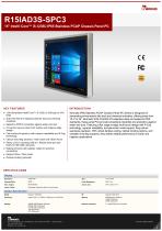 15" Intel® Core™ i5-1235U IP65 Stainless PCAP Chassis Panel PC R15IAD3S-SPC3