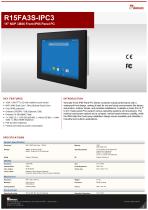 15" NXP i.MX6 Front IP65 Panel PC R15FA3S-IPC3