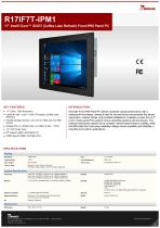 17" Intel® Core™ i3/i5/i7 (Coffee Lake Refresh) Front IP65 Panel PC R17IF7T-IPM1