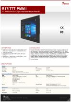 17” Intel® Core™ i5 (Tiger Lake) Panel Mount Panel PC R17IT7T-PMM1