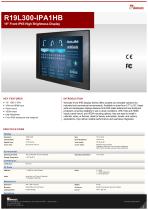 19" Front IP65 High Brightness Display R19L300-IPA1HB 