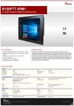 19" Intel® Pentium® N4200 Front IP65 Panel PC R19IP7T-IPM1