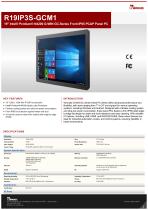 19" Intel® Pentium® N4200 G-WIN GC-Series Front IP65 PCAP Panel PC R19IP3S-GCM1