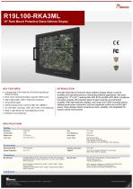19" Rack Mount Protective Glass Defence Display R19L100-RKA3ML