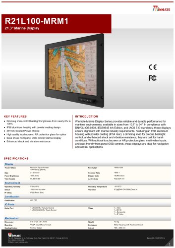 21.3" Marine Display R21L100-MRM1