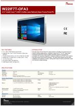 21.5" Intel® Core™ i3/i5/i7 (Coffee Lake Refresh) Open Frame Panel PC W22IF7T-OFA3