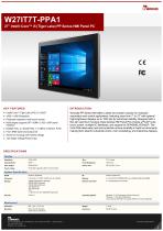 27” Intel® Core™ i5 (Tiger Lake) PP Series HMI Panel PC W27IT7T-PPA1