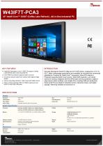 43" Intel® Core™ i3/i5/i7 (Coffee Lake Refresh) , All-in-One Industrial PC W43IF7T-PCA3