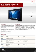 7" ARM A53 S Series HMI Panel PC W07IM3S-PCT1-POE