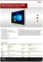 7" Intel® Pentium® N4200 S Series HMI Panel PC W07IP3S-PCO1AC-POE