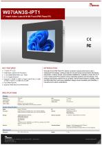 7” Intel® Twin Lake N150 Front IP65 Panel PC W07IAN3S-IPT1