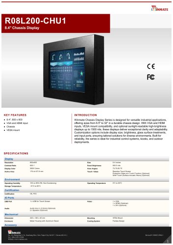 8.4" Chassis Display R08L200-CHU1