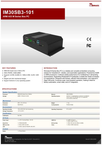 ARM A53 M Series Box PC IM30SB3-101