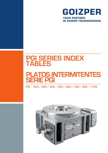 PGI 220-1120 Intermittent Index Units Catalogue - Goizper Industrial