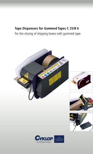 Electronic strip dispenser C 25 for gummed tapes