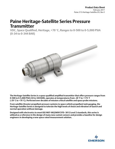 213 Heritage Series Pressure Transmitter