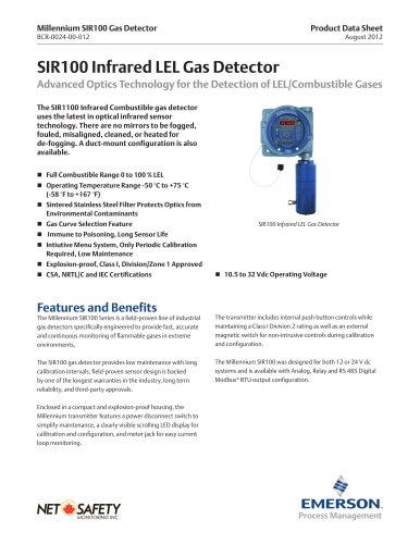 Millennium Infrared Combustible Gas Detector