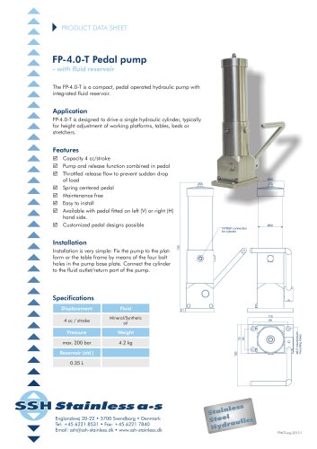 FP-4.0-T Pedal pump