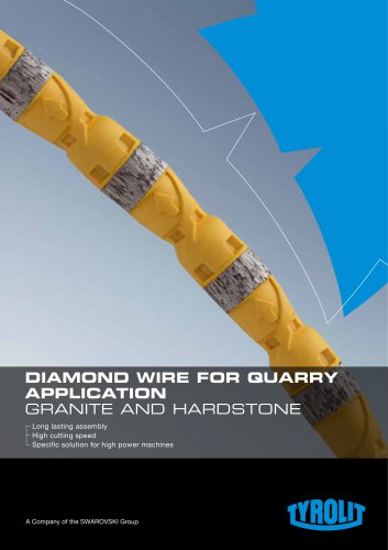 Diamond wire for quarry application