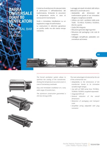 UNIVERSAL BAR DIAM 80 FOR UL FANS