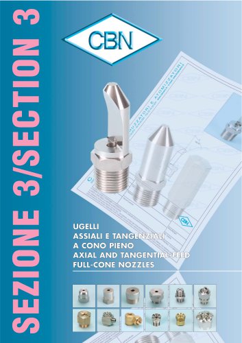 AXIAL AND TANGENTIAL - FEED FULL - CONE NOZZLES