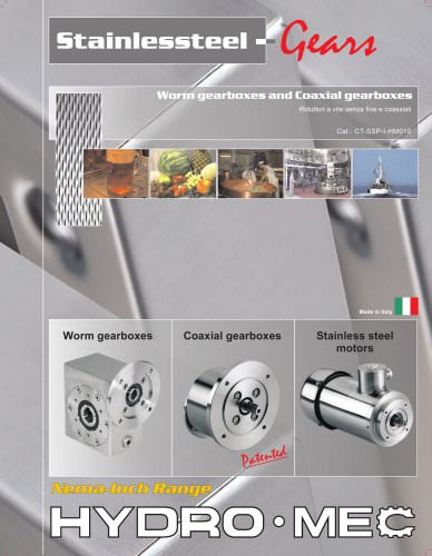 Stainless steel coaxial gearboxes (inch)