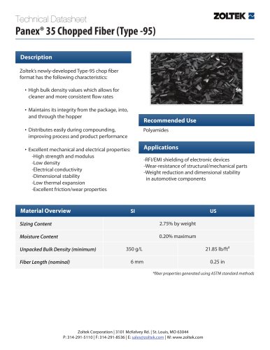 Panex® 35 chopped fibers