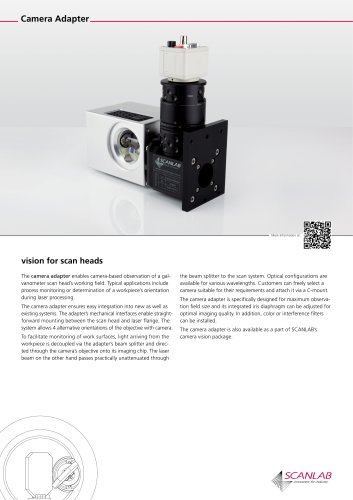 vision for scan heads: Camera Adapter