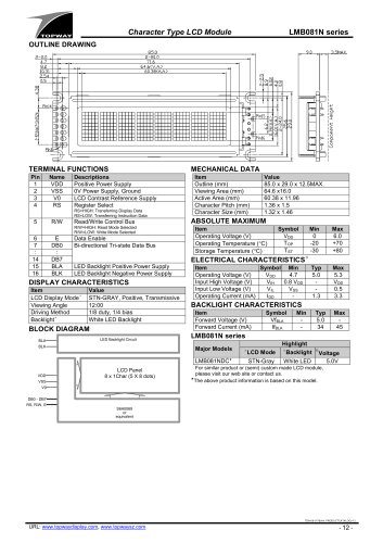 LMB081N Series